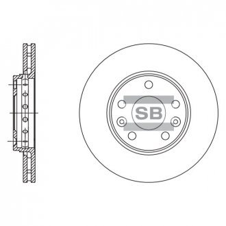 Тормозной диск передний Hi-Q (SANGSIN) SD3060 (фото 1)
