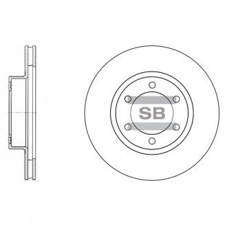 Гальмівний диск передній Hi-Q (SANGSIN) SD4004 (фото 1)