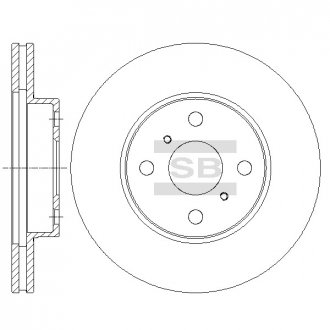 Фото автозапчасти тормозной диск передний Hi-Q (SANGSIN) SD4061