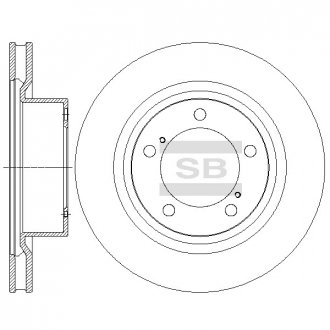 Тормозной диск передний Hi-Q (SANGSIN) SD4062 (фото 1)