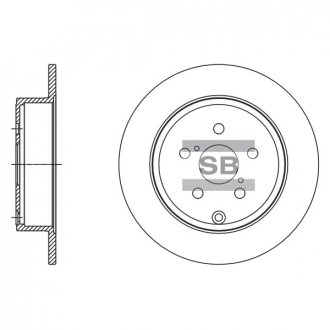 Тормозной диск задний Hi-Q (SANGSIN) SD4083