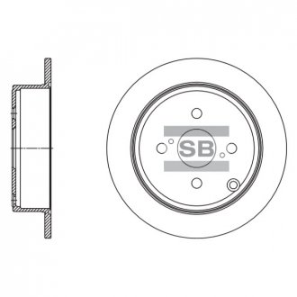 Тормозной диск задний Hi-Q (SANGSIN) SD4092