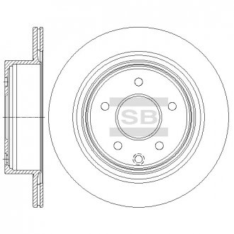 Тормозной диск задний Hi-Q (SANGSIN) SD4241 (фото 1)
