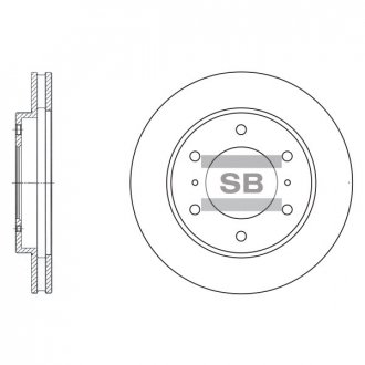 Гальмівний диск передній Hi-Q (SANGSIN) SD4306 (фото 1)