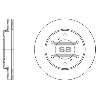 Фото автозапчасти тормозной диск передний Hi-Q (SANGSIN) SD4311