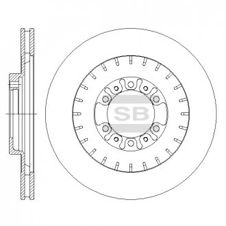Гальмівний диск передній Hi-Q (SANGSIN) SD4322