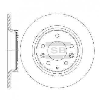 Гальмівний диск задній Hi-Q (SANGSIN) SD4412