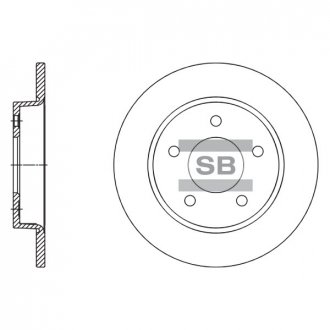 Тормозной диск задний Hi-Q (SANGSIN) SD4419 (фото 1)