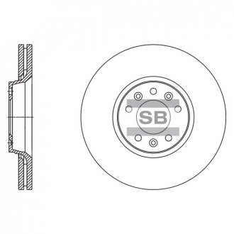 Тормозной диск передний Hi-Q (SANGSIN) SD5004 (фото 1)