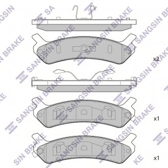 Фото автозапчастини колодки гальмівні дискові Hi-Q (SANGSIN) SP1058 (фото 1)