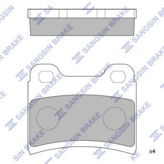 Фото автозапчасти колодки тормдисковыеKia Sephia Shuma Sephia II Hi-Q (SANGSIN) SP1064