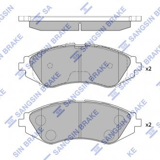 Фото автозапчасти колодки тормозные дисковые DAEWOO LANOS 1.6 16V, NUBIRA, передн. (SANGSIN) Hi-Q (SANGSIN) SP1077