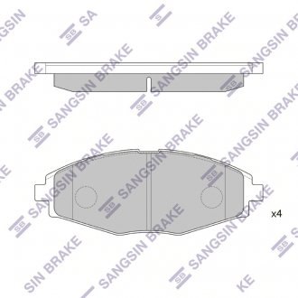 Фото автозапчасти колодки тормозные дисковые DAEWOO LANOS 1.5 передн. (SANGSIN) Hi-Q (SANGSIN) SP1086