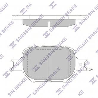 Комплект дисковых тормозных колодок Hi-Q (SANGSIN) SP1272 (фото 1)