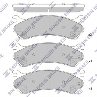 Фото автозапчастини гальмівні колодки, дискові Hi-Q (SANGSIN) SP1298