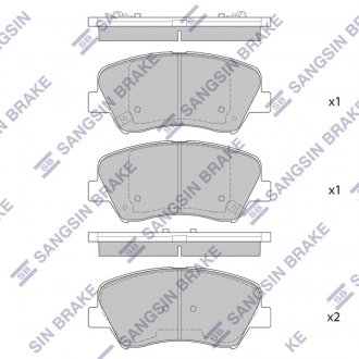 Фото автозапчасти колодки тормозные дисковые HYUNDAI ELANTRA 11- передн. (SANGSIN) Hi-Q (SANGSIN) SP1400