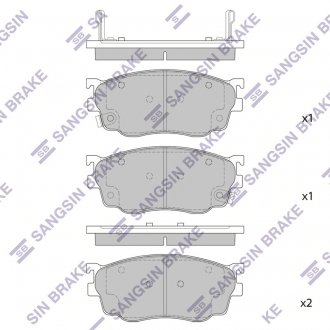 Тормозные колодки дисковые передние Hi-Q (SANGSIN) SP1529