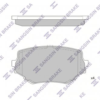 Фото автозапчасти тормозные колодки дисковые передние Hi-Q (SANGSIN) SP1535