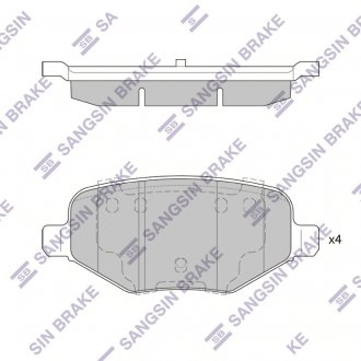 Фото автозапчасти колодки тормозные дисковые FORD EXPLORER 15- задн. (SANGSIN) Hi-Q (SANGSIN) SP1621