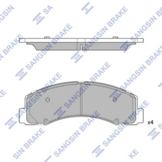 Фото автозапчастини гальмівні колодки, дискові Hi-Q (SANGSIN) SP1624A