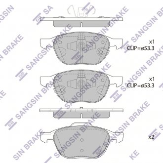 Фото автозапчасти тормозные колодки Hi-Q (SANGSIN) SP1712