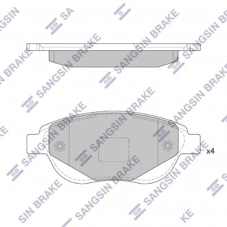 Тормозные колодки Hi-Q (SANGSIN) SP1826