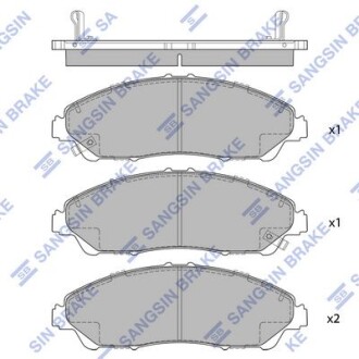 Фото автозапчастини гальмівні колодки, дискові Hi-Q (SANGSIN) SP1995