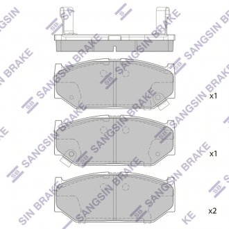 Колодки гальмові дискові передні Hi-Q (SANGSIN) SP2086