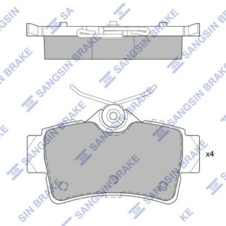 Фото автозапчасти гальмівні колодки, дискові Hi-Q (SANGSIN) SP4075