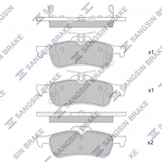 Фото автозапчасти колодки гальмівні дискові Hi-Q (SANGSIN) SP4133