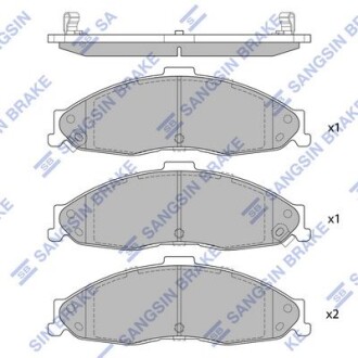 Фото автозапчасти гальмівні колодки, дискові Hi-Q (SANGSIN) SP4300