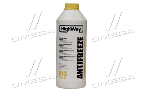 Фото автозапчастини антифриз ANTIFREEZE G13 концентрат жовтий 1,5л HighWay 10025