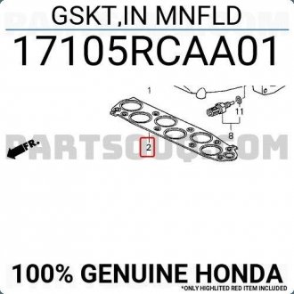 Прокладка выпускного коллектора HONDA 17105RCAA01