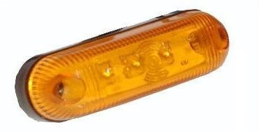 Фонар габарит жовтий діод LED 12/24 ліхтар OBR048 HORPOL LD390 (фото 1)