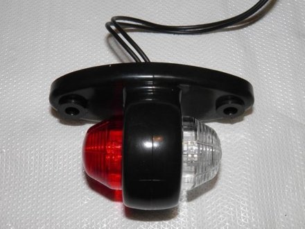 Фонарь габарит диод LED 12/24 красно-белый HORPOL LD465 (фото 1)