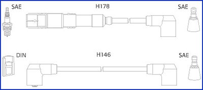 Комплект кабелів високовольтних HUCO 134755
