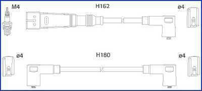 Комплект кабелів високовольтних HUCO 134784 (фото 1)