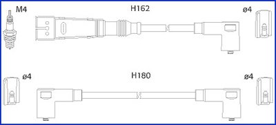 Комплект кабелів високовольтних HUCO 134795