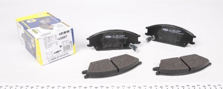 Колодки тормозные (передние) Hyundai Accent I/II 94-05/Getz 02-10/Elantra 90-00/Pony 85-95 ICER 180887 (фото 1)