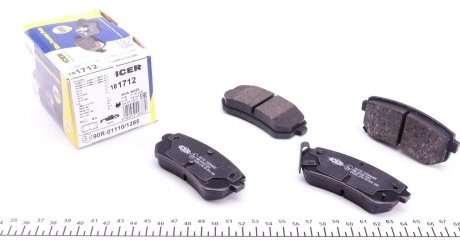 Колодки тормозные (задние) Hyundai Accent/i30 05-12/Kia Cee'd/Rio/Sportage 04- ICER 181712 (фото 1)