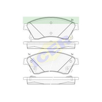 Фото автозапчасти колодки тормозные (передние) Chevrolet Aveo I/II 11-/Cruze/Opel Astra H/J 09-/Nissan Rogue 10-13 ICER 181942-202