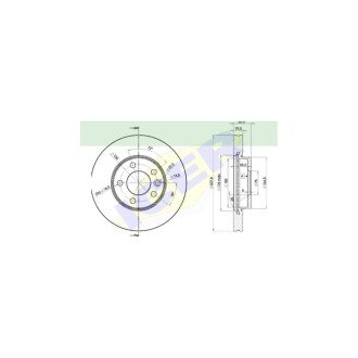 Фото автозапчасти диск тормозной (передний) Volkswagen Touareg 02-10/T5/Multivan V 03-15 (308x29.6) (с покр.) (вентилир.) ICER 78BD61532 (фото 1)