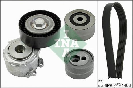 Комплект ременя генератора Fiat Scudo 2.0JTD 99- (6PK1468) INA 529 0156 10