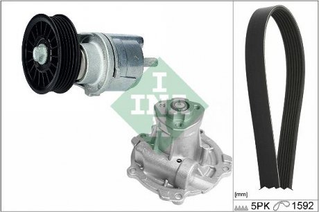 Комплект поликлинового ременя (ролики та водяний насос) AUDI A4 B5, A6 C5; Volkswagen PASSAT B5 1.9D/1.9DH 01.95-09.01 INA 529 0161 31