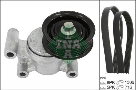 Фото автозапчасти zestaw paska klinowego wielorowkowego mazda INA 529038110