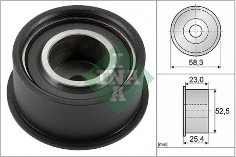 Фото автозапчастини паразитний ролик ременя ГРМ CHEVROLET ASTRA, CORSA; OPEL ASTRA F, ASTRA F CLASSIC, ASTRA G, ASTRA G CLASSIC, CORSA B, TIGRA, VECTRA B, ZAFIRA A 1.4-1.8 03.93-12.11 INA 532 0034 10