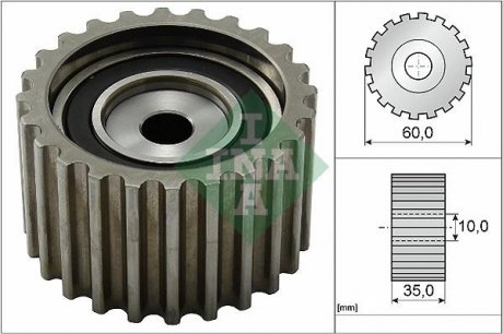 Фото автозапчастини паразитний ролик ременя ГРМ SUBARU FORESTER, IMPREZA, LEGACY I, LEGACY II, LEGACY III, LEGACY IV, LEGACY OUTBACK, LEGACY V, OUTBACK 1.5-2.5 01.89- INA 532 0085 20