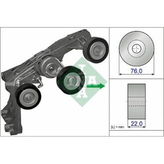 Фото автозапчасти натяжитель поликлинового ремня MERCEDES A (W169), B (W245) 1.5-2.0CNG 09.04-06.12 INA 534 0431 10