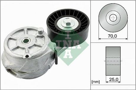 Фото автозапчасти натяжитель поликлинового ремня CHRYSLER VOYAGER IV; DODGE CARAVAN; JEEP CHEROKEE, WRANGLER II 2.4/3.3/3.8 02.00-12.08 INA 534 0547 10