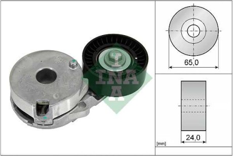 Фото автозапчасти натяжители поликлинового ремня NISSAN JUKE, PULSAR, QASHQAI II, SENTRA VII, TIIDA, X-TRAIL; RENAULT CLIO IV, ESPACE V, MEGANE IV, TALISMAN 1.6 02.13- INA 534 0733 10